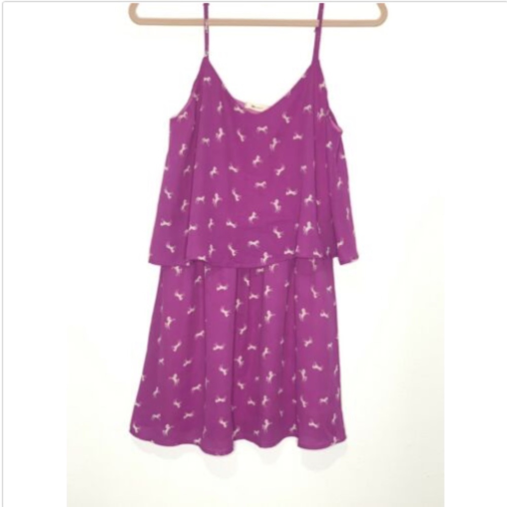 EVERLY Anthropologie Purple Spaghetti Strap Dress